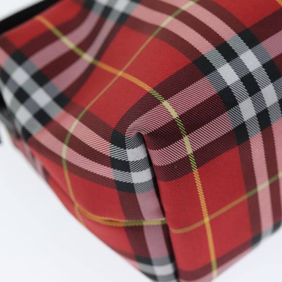 BURBERRY Nova Check Hand Pouch Nylon Red Auth yk12413 - Picture 16 of 16